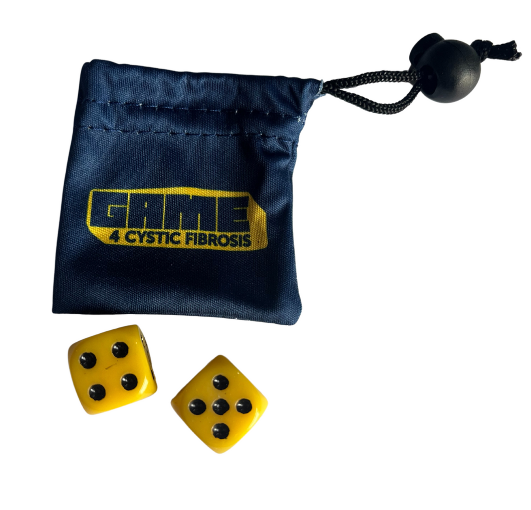 #Game4CF 2 x Dice & Branded Pouch